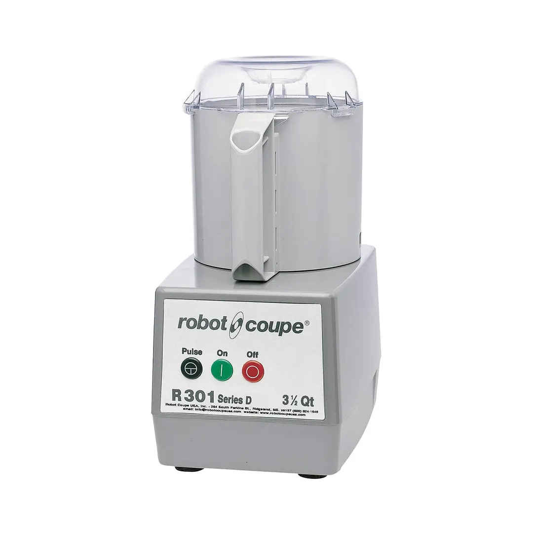 Robot Coupe R301B Commercial Food Processor, 3.7 L Gray Bowl, 1 1/2 hp, 1725 RPM