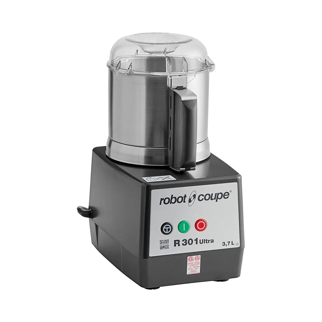 Robot Coupe R301UB Commercial Food Processor, 3.7 L Stainless Steel Batch Bowl, 1 1/2 hp, 1725 RPM