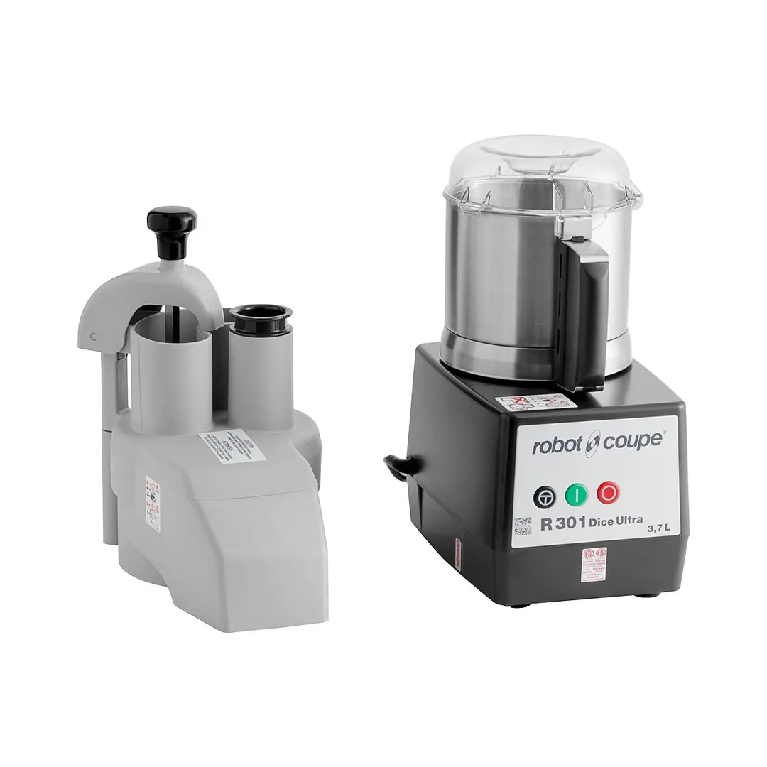 Robot Coupe R301UDICE Combination Food Processor, 3.7 L Stainless Steel Bowl, 2 hp, 1725 RPM