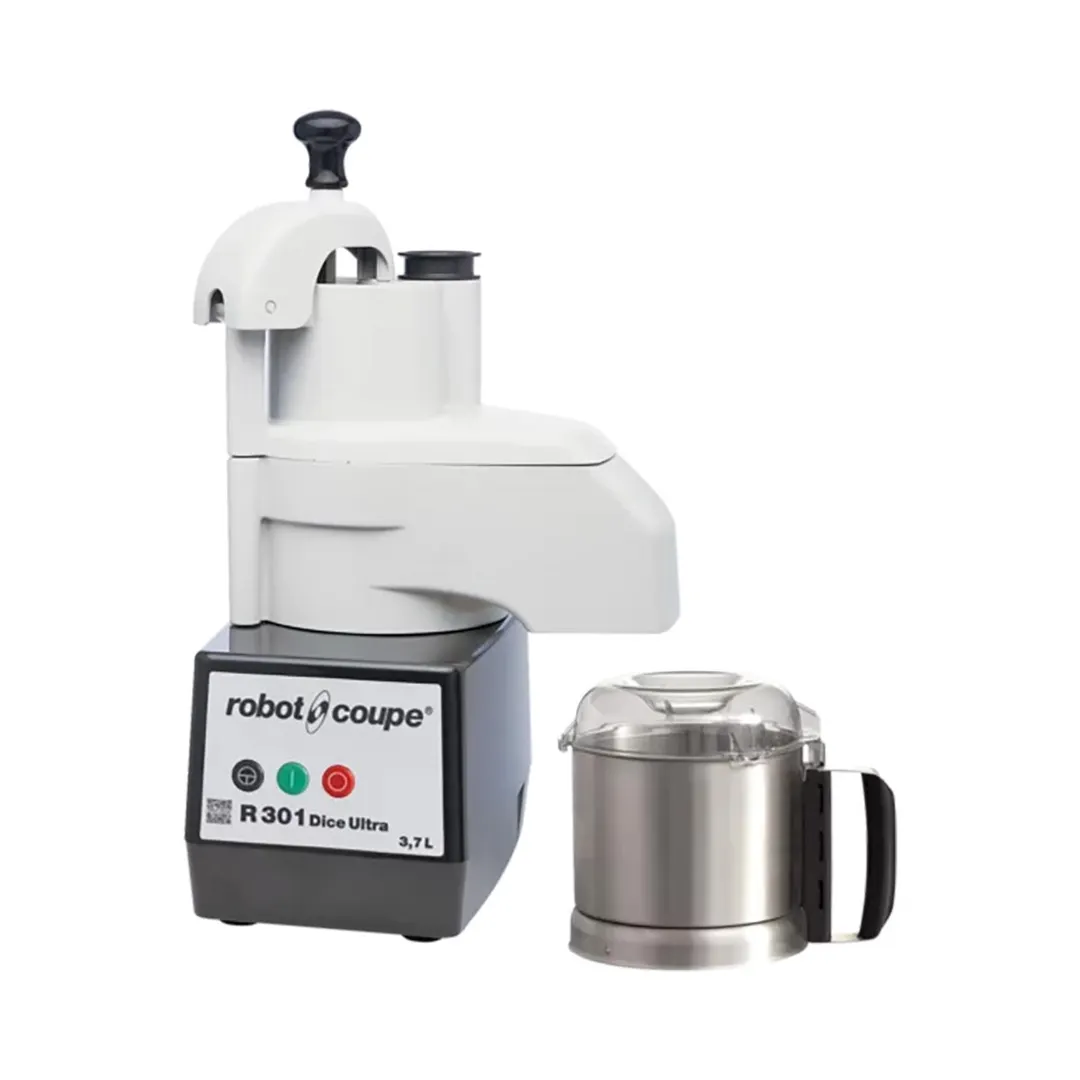 Robot Coupe R301UDICE Combination Food Processor, 3.7 L Stainless Steel Bowl, 2 hp, 1725 RPM