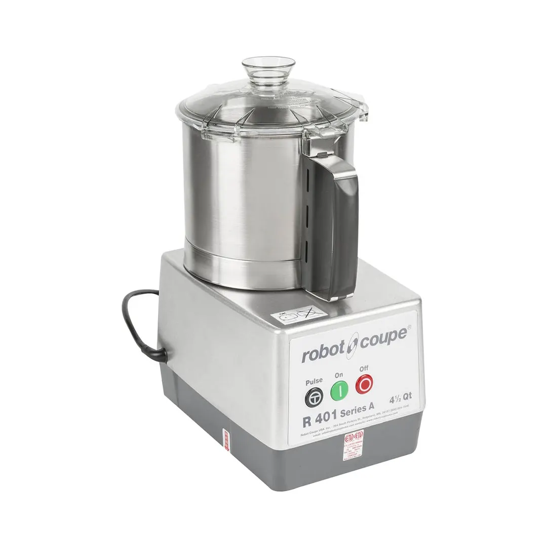 Robot Coupe R401 Combination Food Processor, 4.5L Stainless Steel Bowl with Handle, 1.5 HP, 1725 RPM