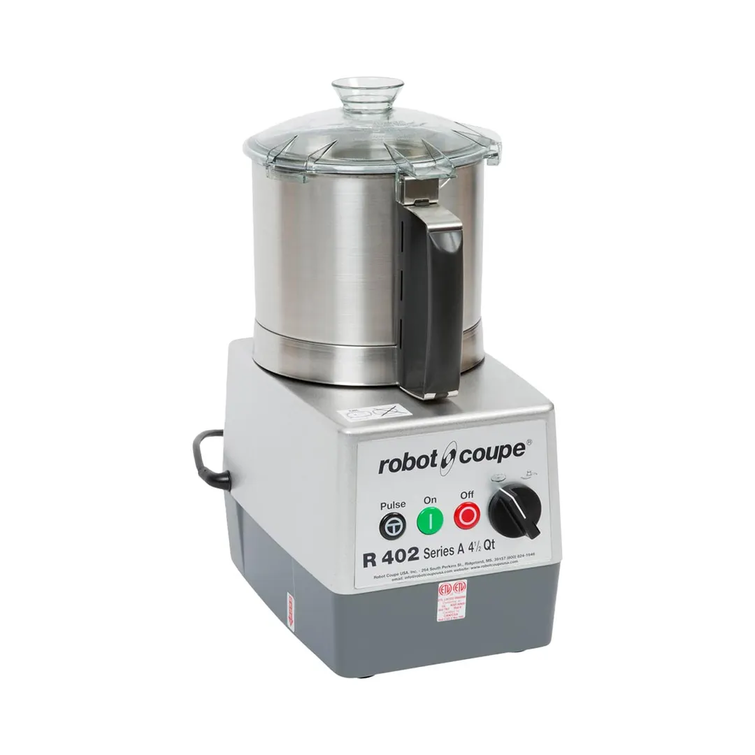 Robot Coupe R402A Combination Food Processor, 4.5 L Stainless Steel Bowl, 2 hp, 2-Speed, 600 & 1800 RPM