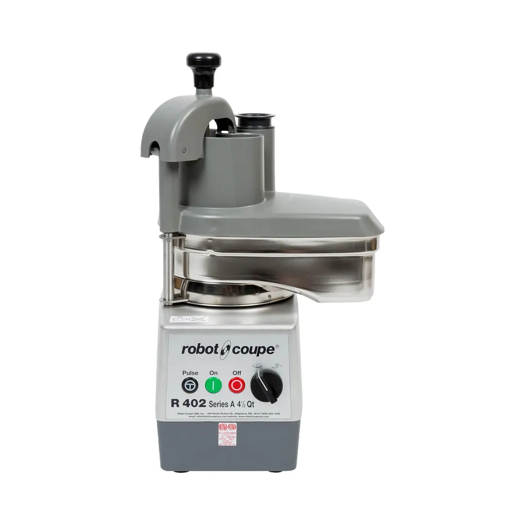 Robot Coupe R402A Combination Food Processor, 4.5 L Stainless Steel Bowl, 2 hp, 2-Speed, 600 & 1800 RPM