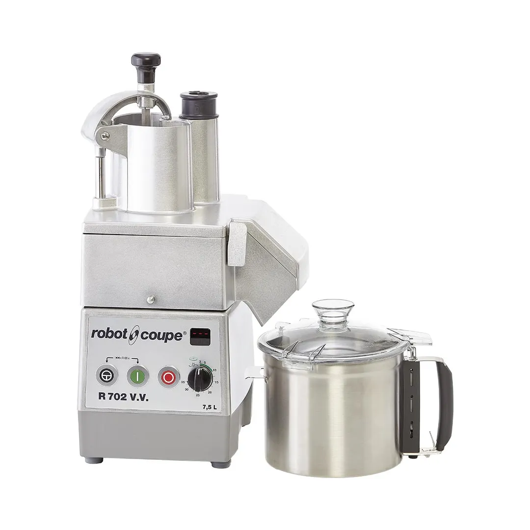 Robot Coupe R702VV Combination Food Processor, 7.5L Stainless Steel Bowl, 2 HP, Variable Speed, 300-3500 RPM