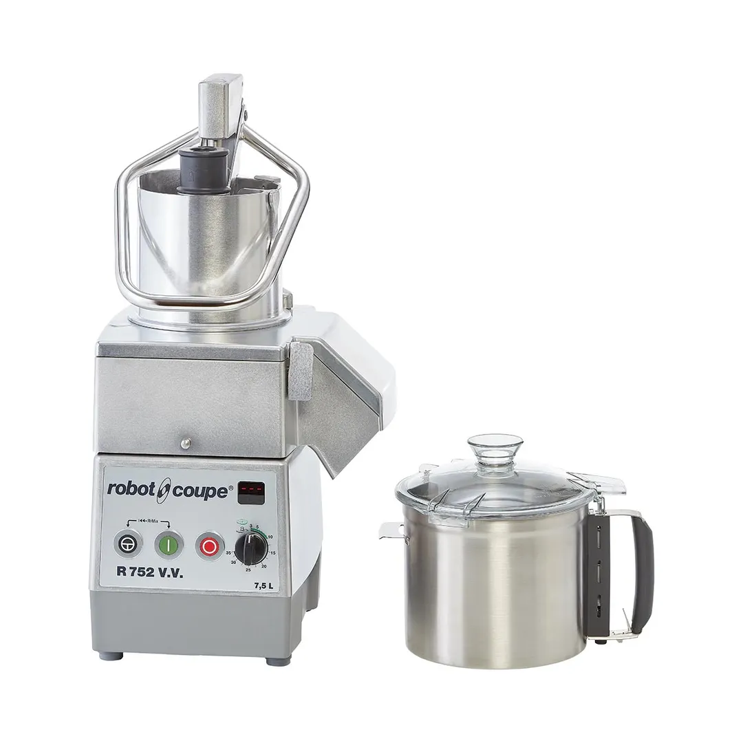 Robot Coupe R752VV Combination Food Processor, 7.5L Stainless Steel Bowl, 2 HP, Variable Speed, 300-3500 RPM
