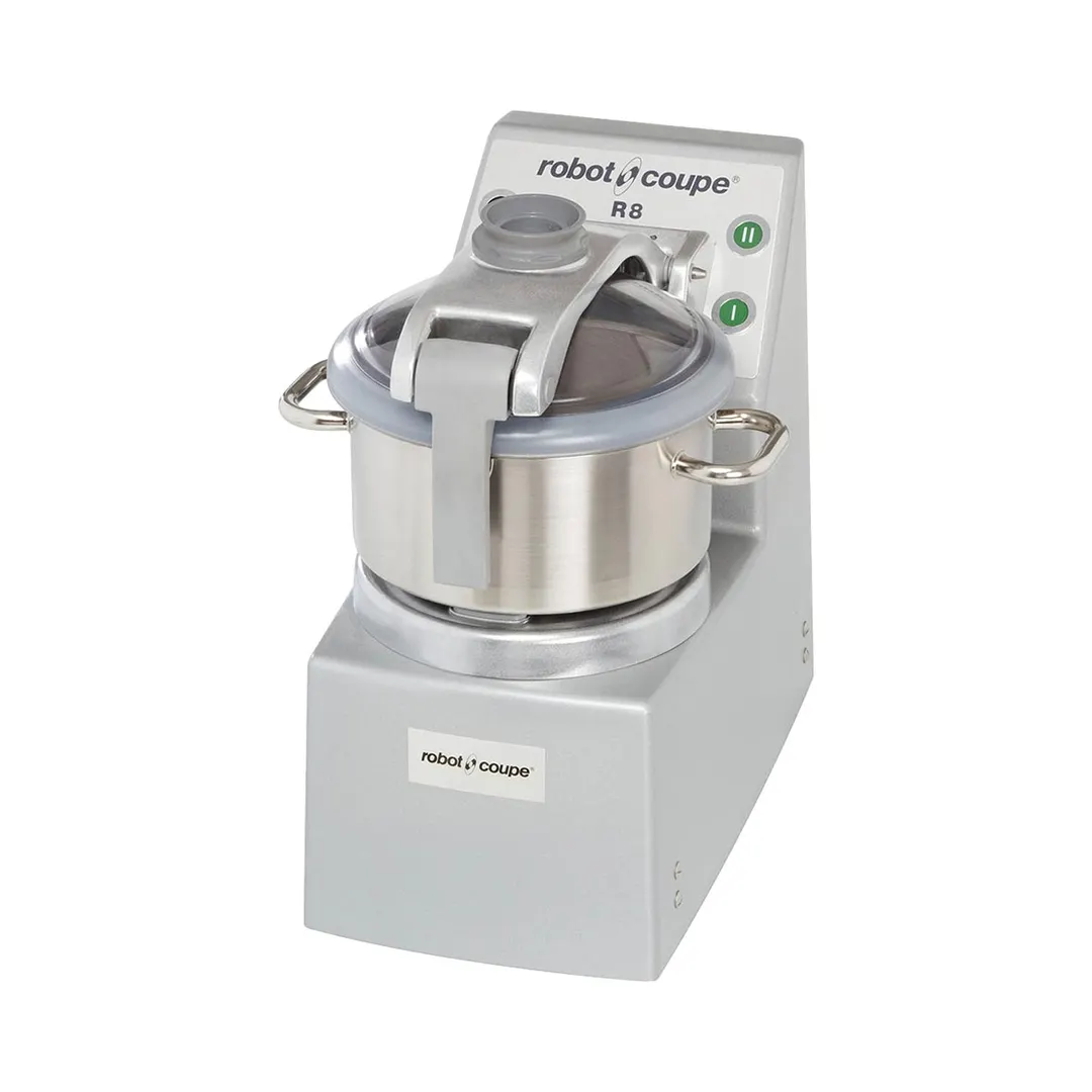 Robot Coupe R8 Vertical Cutter Mixer,  (3) Blades and 8 L Bowl, 3 hp, 2-Speed, 1800/3600 RPM