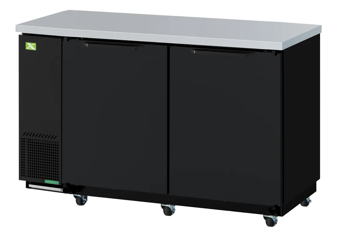 RefrigerationX XBB-24-60SB-N6 Bar Cooler, 61" W x 24" D x 35" H, 16.46 cu ft, Black Stainless, LED
