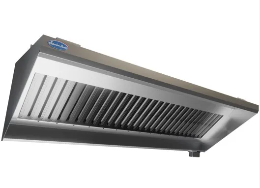 Superior Hoods CSS30-5 Exhaust Hood, 5 ft x 30 in, 18‑Gauge 430 SS, 1500‑1800 CFM, Cup & Filters Included