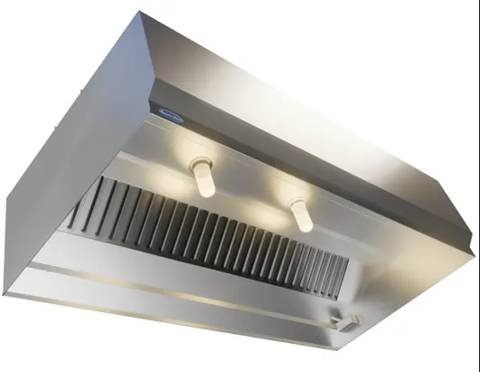 Superior Hoods VSE48-15 ETL Exhaust Only Hood, 15" Length x 48" Depth, Type 1 Rectangular, 18‑Gauge 430 SS #3 Polish, NSF Listed, NFPA96 Compliant