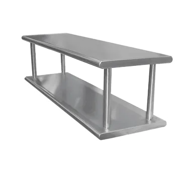 Advance Tabco PA-24-96-2 Double Tier 96"W x 24"D Stainless Steel Pass-Thru Shelf