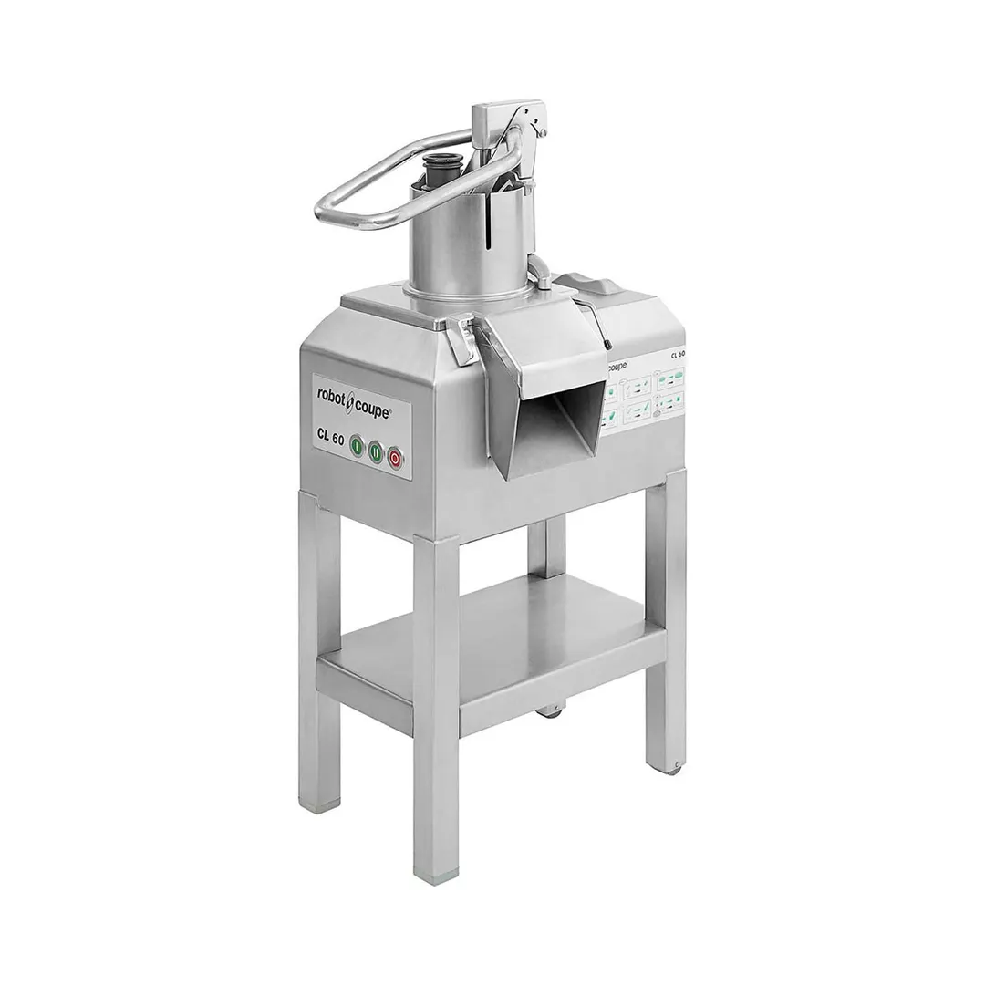Robot Coupe CL60E NODISC 3 hp, 2-Speed Continuous Feed Food Processor, 425 and 850 RPM, 3970 lbs/hr