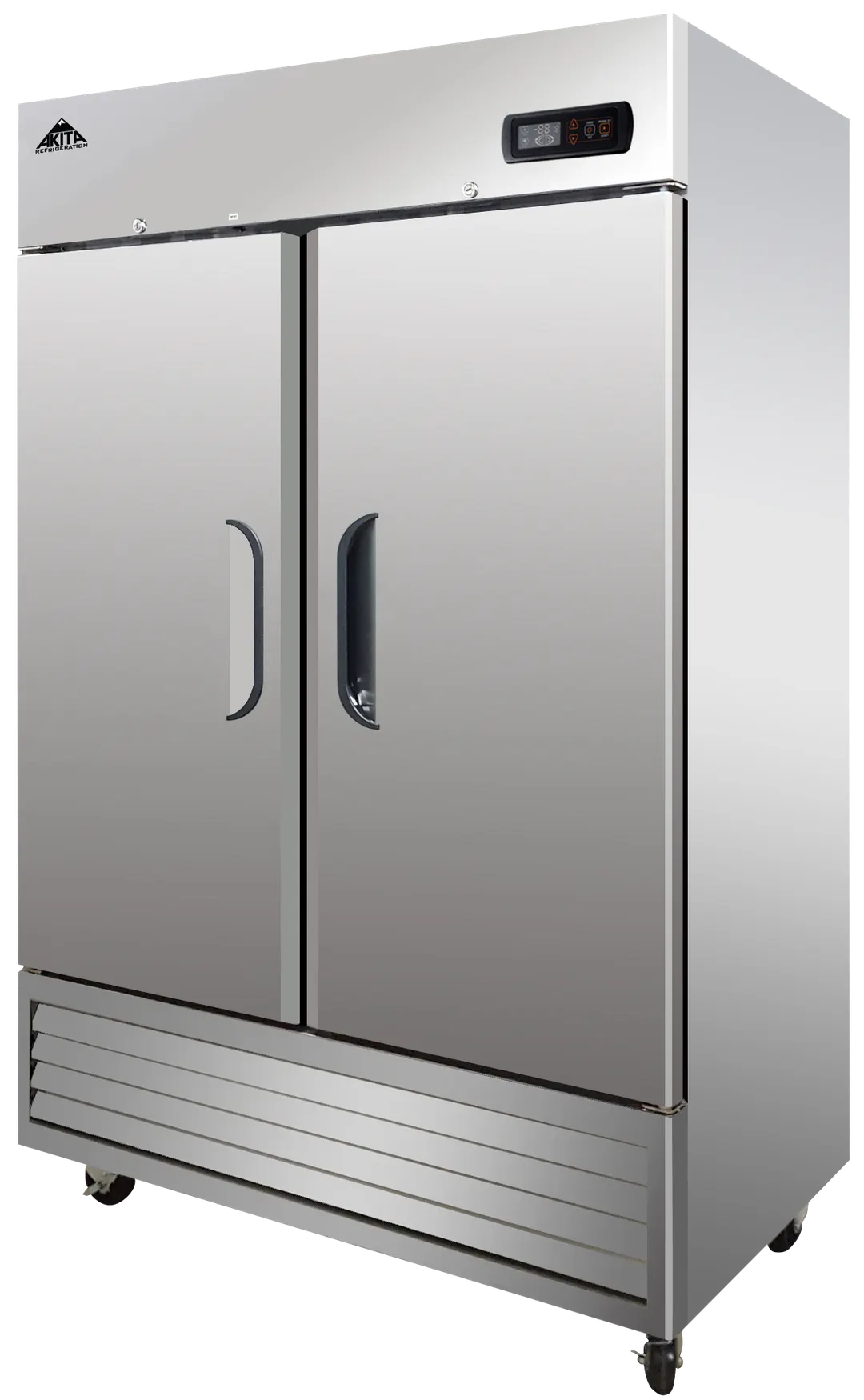 Akita ARR-49 2-Solid Door Reach-In Refrigerator, 49 cu. ft., Stainless Steel, Bottom Mounted Refrigeration