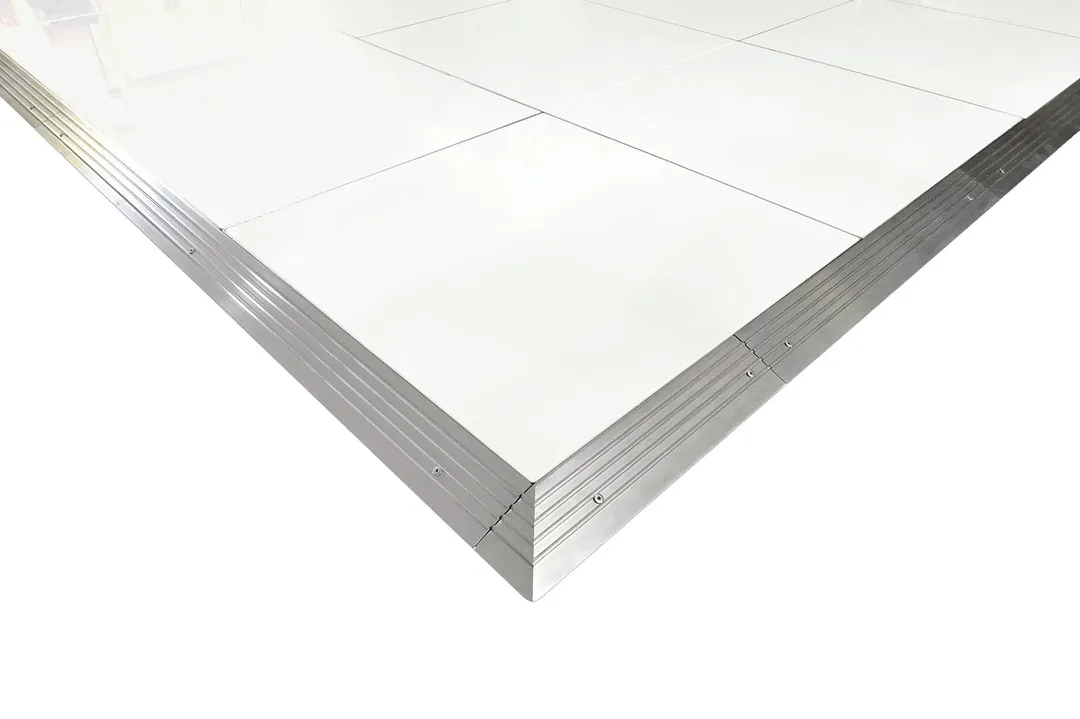 Forbes Industries 3279WDK Wedlok Portable Dance Floor Set, 20'x34', White Acrylic, 77 Full Panels