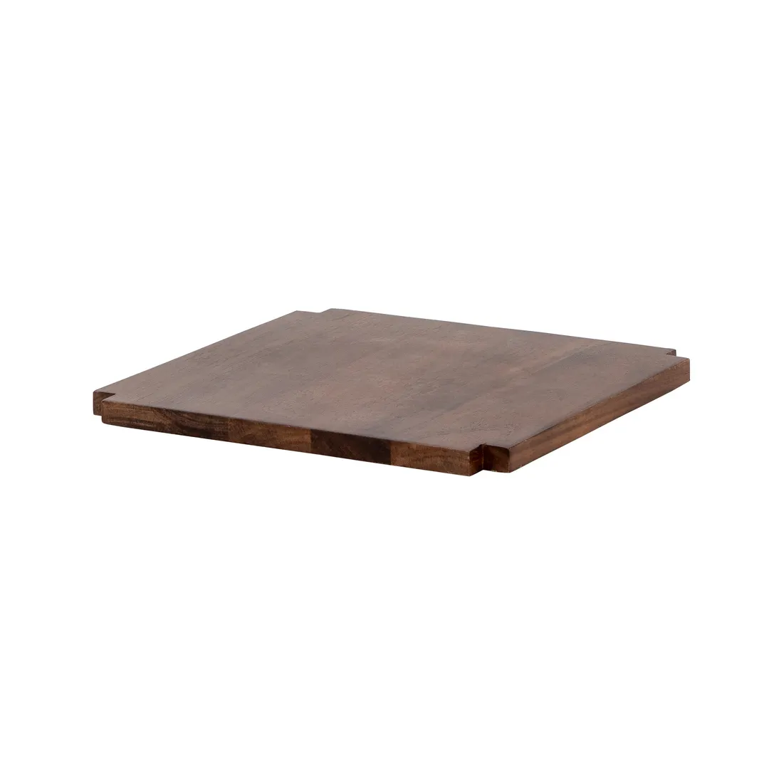 Steelite 7367MW005 Configurable Buffet Table, Square, 9.5x9.5, Dark Brown Wood, Spire Creations Series