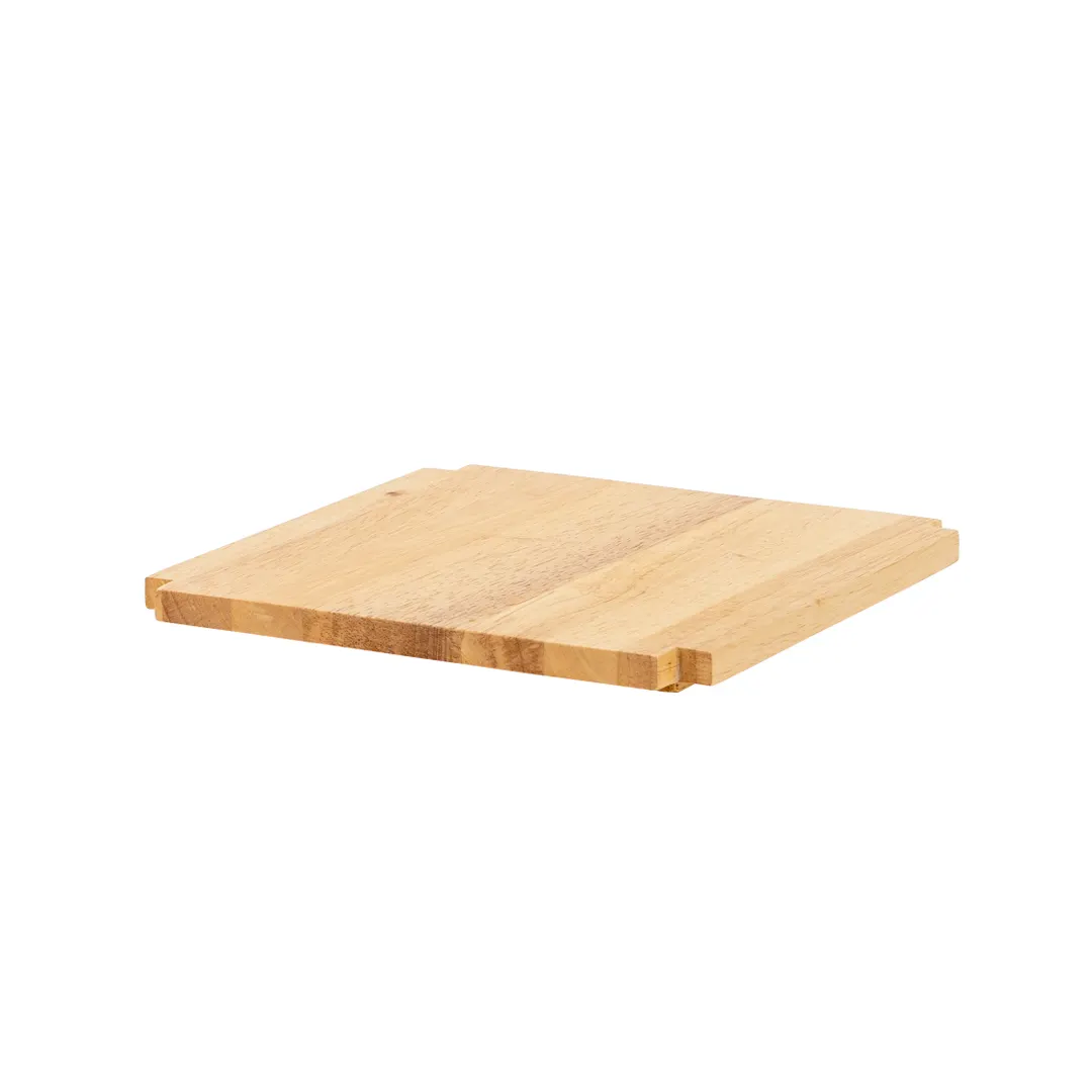 Steelite 7369MW505 Square Tile Configurable Buffet Table, 9.5x9.5x0.625, Spire Blonde Wood