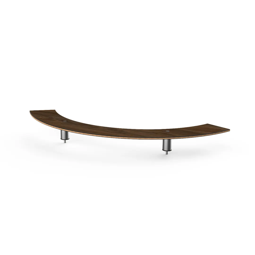 Steelite MGCIAF01WSXX 76" Buffet Table, 27-1/2"D, 6-1/2"H, Bengali Mango Wood Top, Brushed Stainless Steel Legs