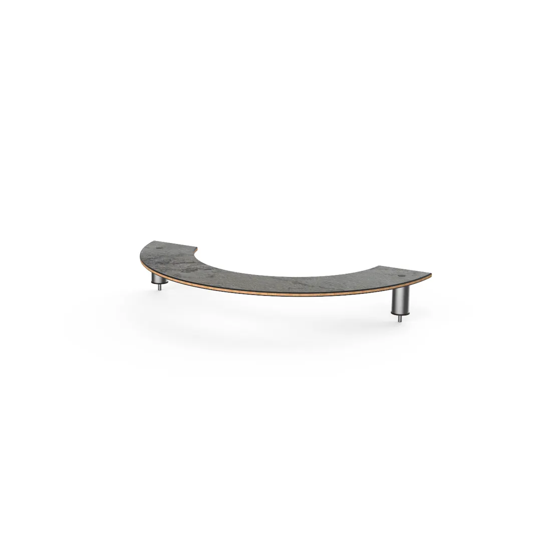 Steelite MGCIAF02GSXX 53" Configurable Buffet Table, Grey Slate BHP Laminate Top, Brushed Stainless Steel Legs