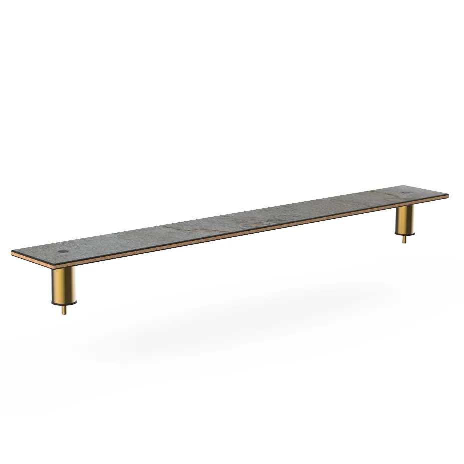 Steelite MGCIAF05GBXX 71" Modular Classic Buffet Shelf, Grey Slate BHP Laminate, Bamboo Core Top, 9-1/2"D x 6-1/2"H