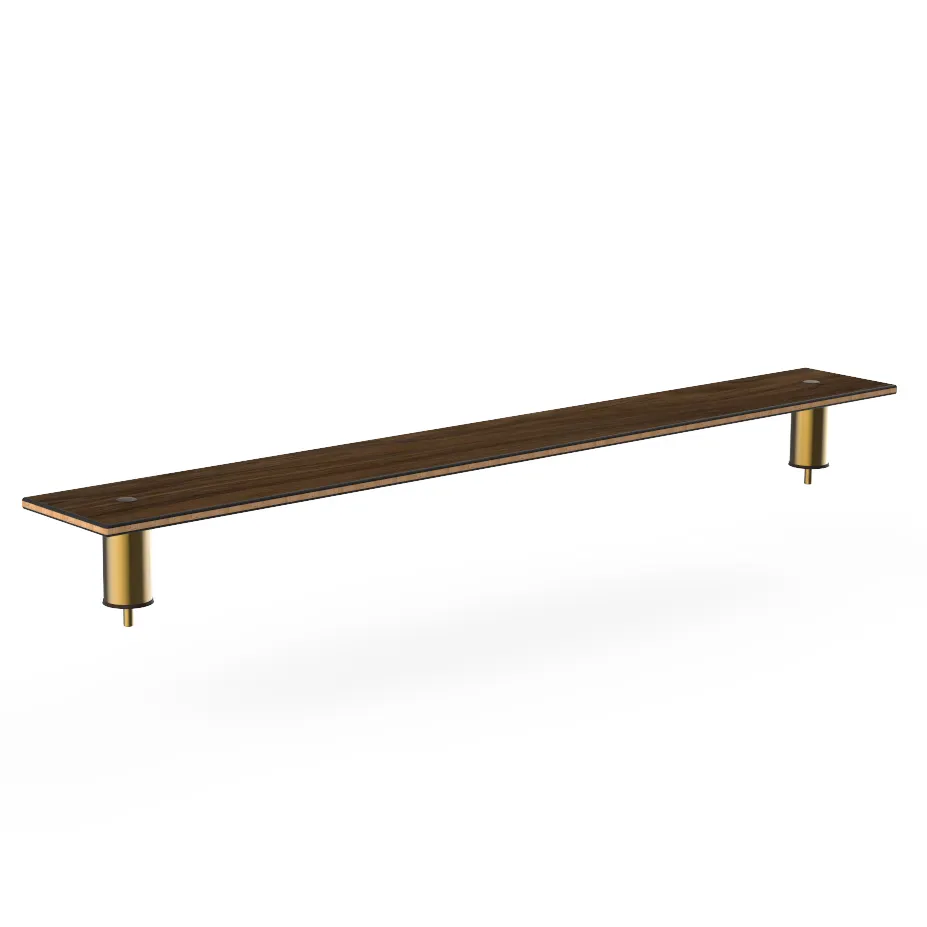 Steelite MGCIAF05WBXX 71" Buffet Table, Bengali Mango Wood BHP Laminate Top, 9-1/2"D x 6-1/2"H