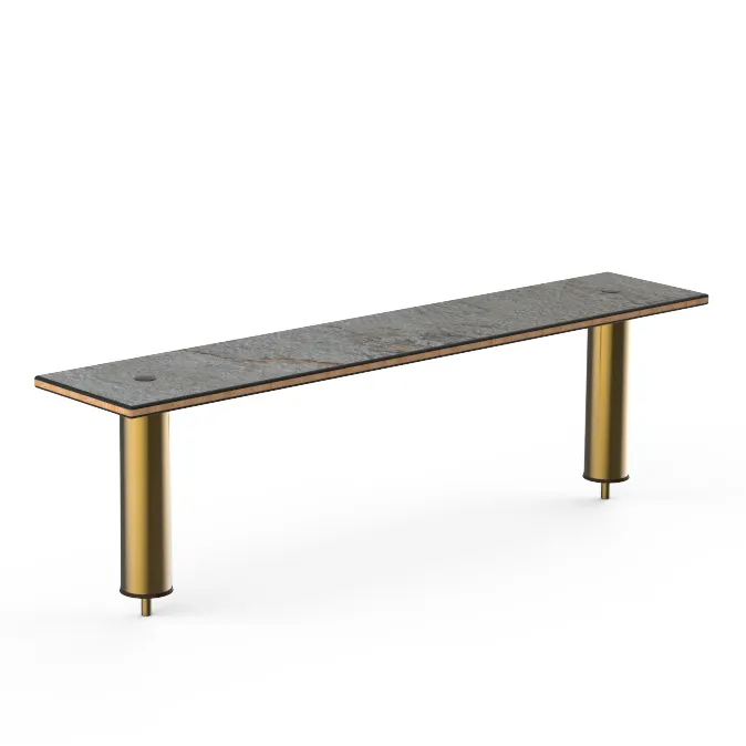 Steelite MGCIAF07GBXX Modular Classic Buffet Shelf, 47" W x 9-1/2" D x 12-1/2" H, Grey Slate BHP Laminate Top