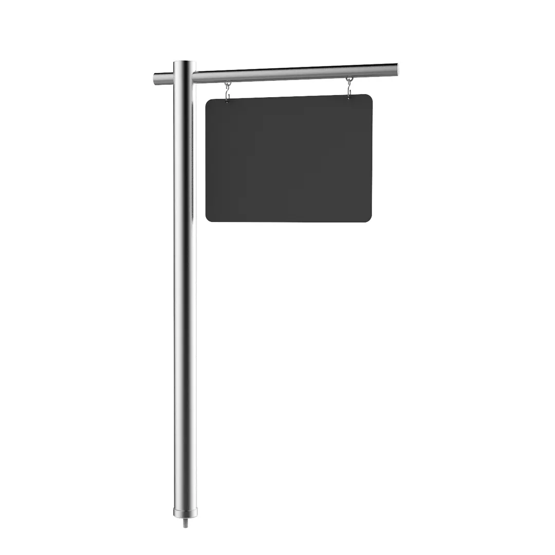 Steelite MGCIAM01XSXX 32" x 3" x 59"H Brushed Stainless Steel Sign Post Buffet Table
