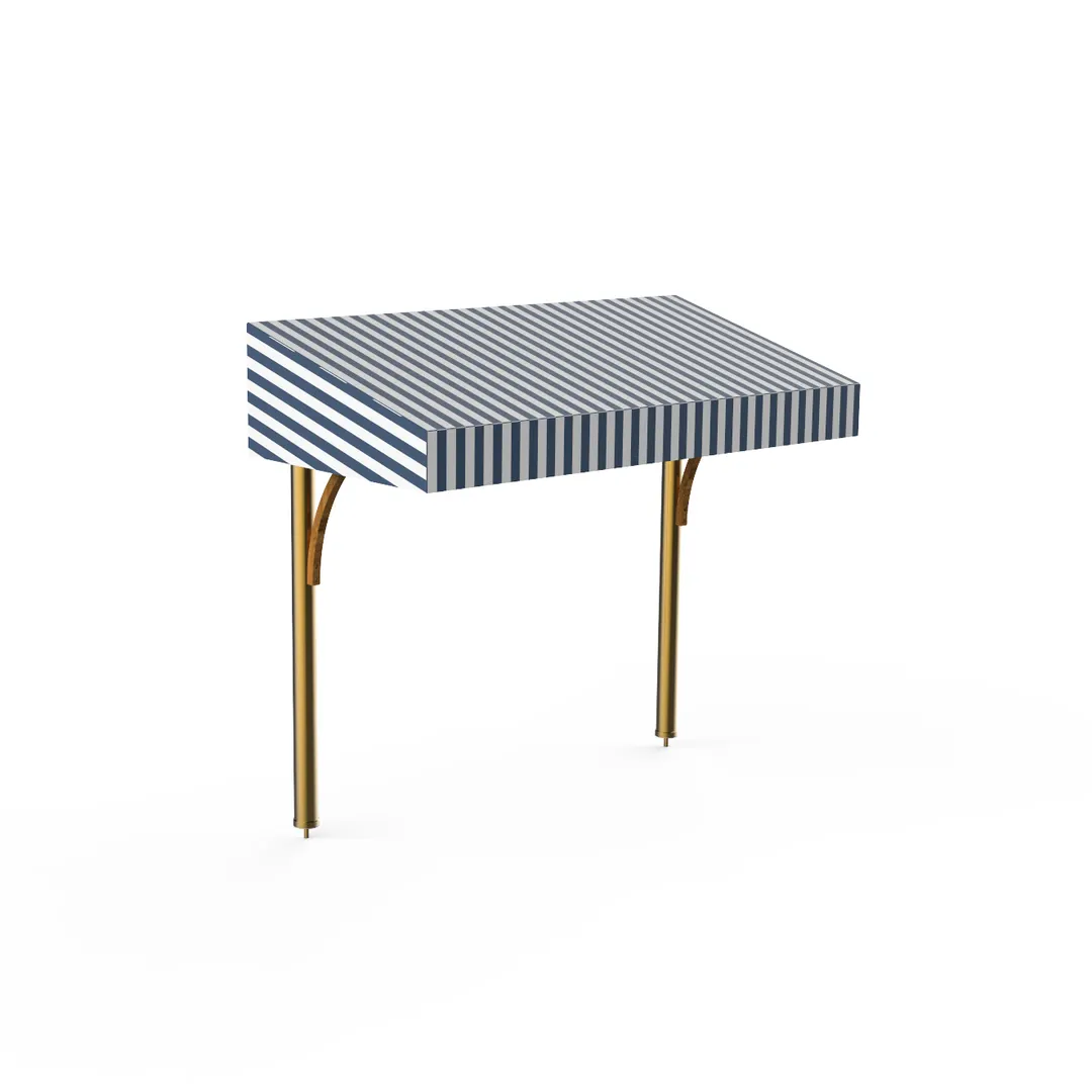 Steelite MGCIAM03XBWX 71" Modular Canopy Buffet Table, 33-1/2"D x 61"H, Stainless Steel, Brushed Brass Finish