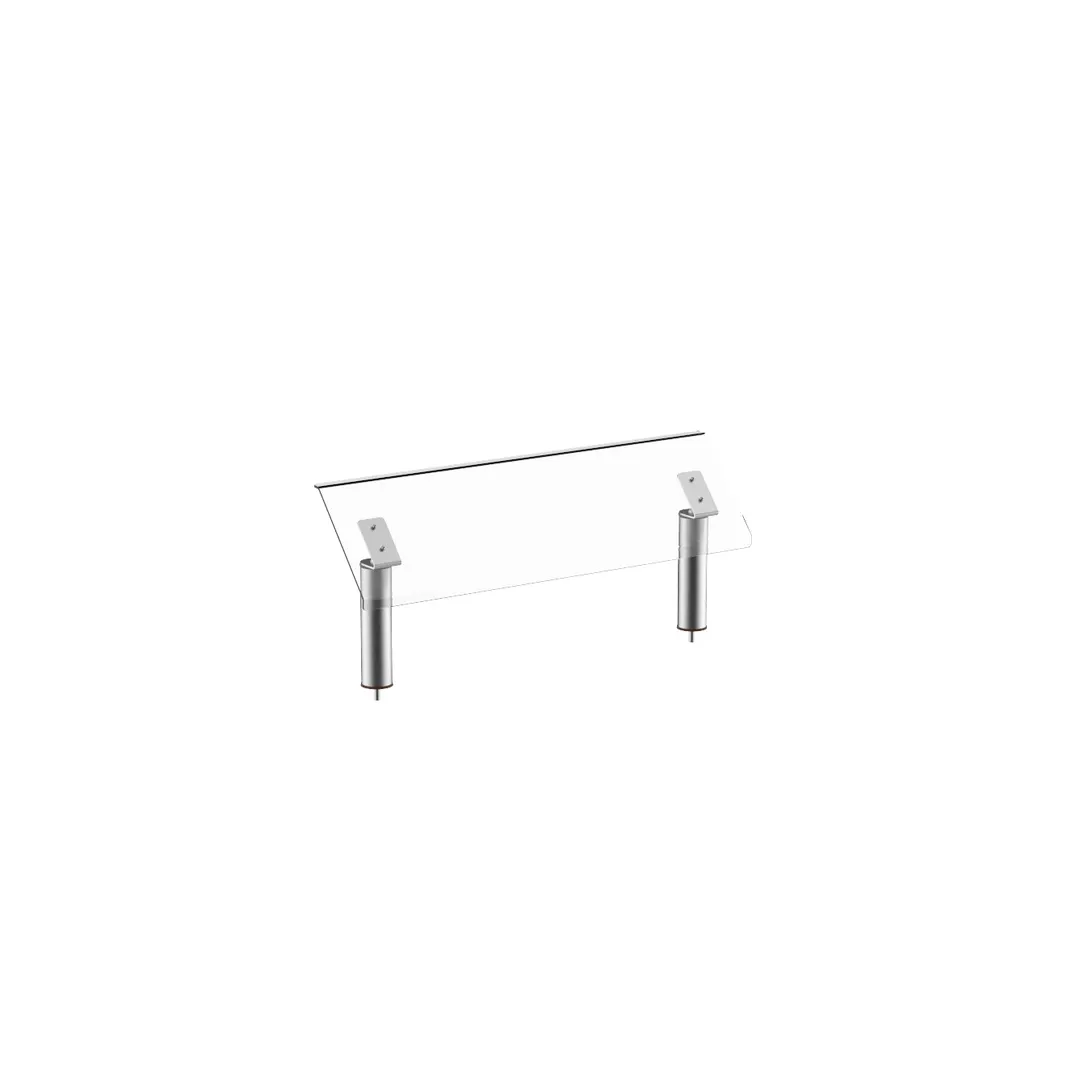 Steelite MGCIAN02XSXX Buffet Table Breath Guard, 47" Wide, 18-1/2"H, Plexiglass, Brushed Stainless Steel