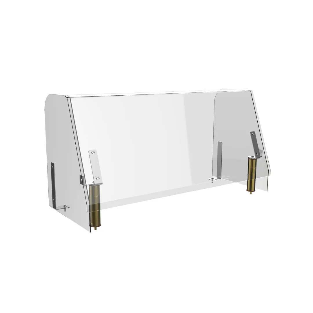 Steelite MGCIAN06XBXX Buffet Table, 71"W x 29"D x 35"H, Acrylic Shield, Brushed Brass