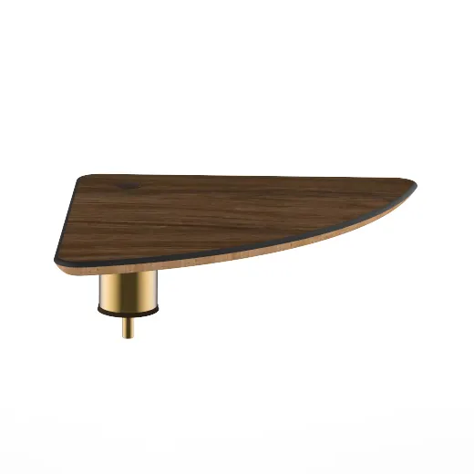 Steelite MGCIAY10WBXX 17"x17"x6.5"H Triangular Bengali Mango Wood BHP Laminate Buffet Shelf
