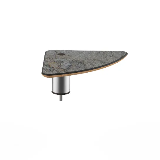 Steelite MGCIAY11GSXX 14x14x6.5in Grey Slate Laminate Triangular Buffet Table