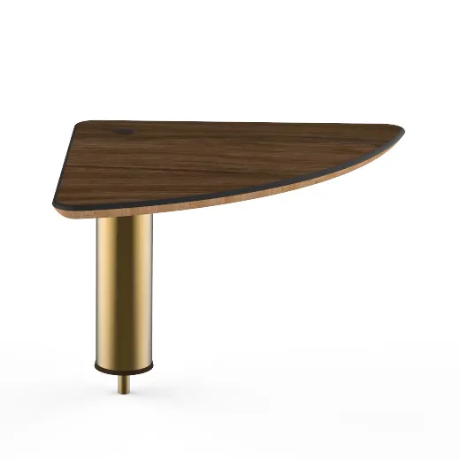 Steelite MGCIAY12WBXX 17x17x12.5in Bengali Mango Wood Buffet Table, Brushed Brass, Laminated Wood
