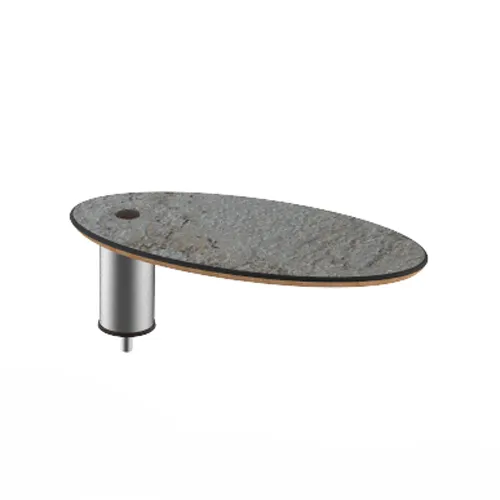 Steelite MGCIAY14GSXX 20" x 10" x 6-1/2"H Grey Slate Bamboo Core Buffet Table