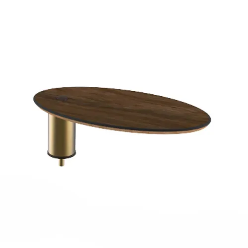 Steelite MGCIAY14WBXX 20" x 10" x 6-1/2"H Oval Bengali Mango Wood Buffet Shelf