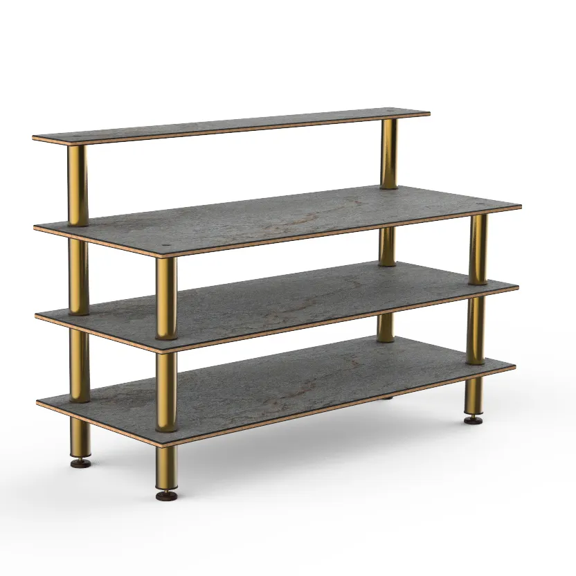 Steelite MGCMLB13GBXF Mogogo Buffet Solutions Modular Classic Plus 3-Tier 71" x 29-1/2" x 47"H Rectangular Grey Slate BHP Laminate Top