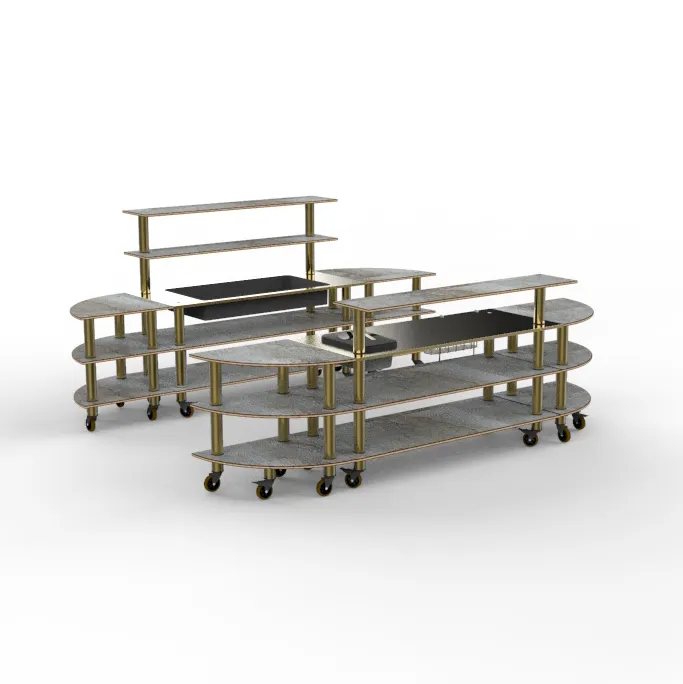 Steelite MGCMLC10GBXW Configurable Buffet Table, Back Bar, Mixed Materials, Sold per Case