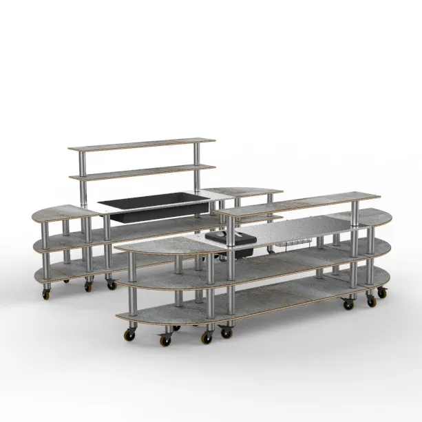 Steelite MGCMLC10GSXW Configurable Buffet Table, Back Bar, Mixed Materials, Sold per Case