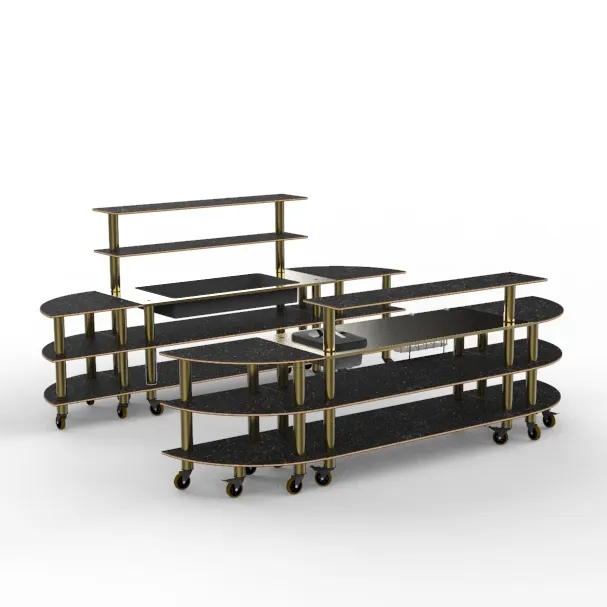Steelite MGCMLC10MBXW Configurable Buffet Table, Back Bar, Mixed Materials