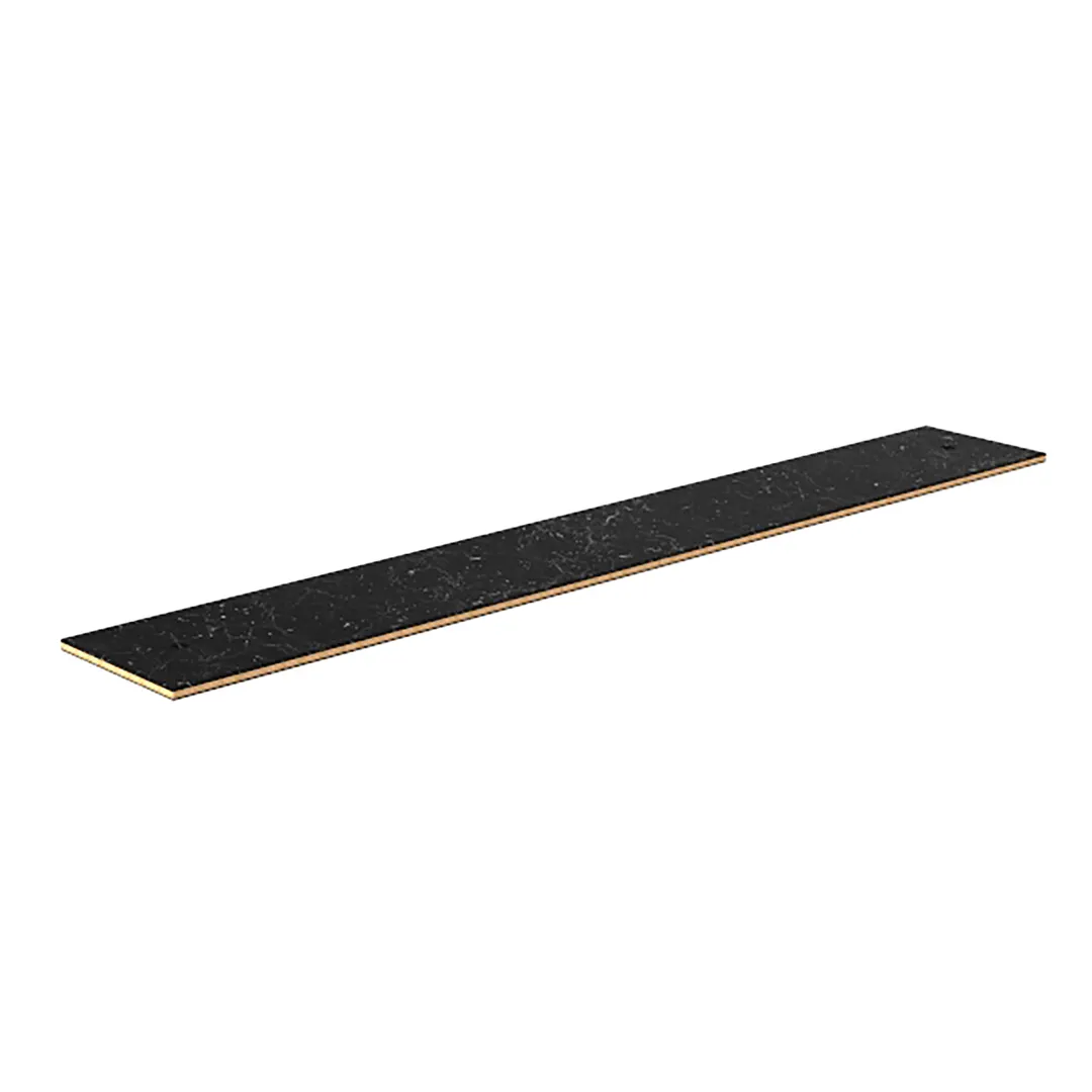 Steelite MGSCLSHB0501 Mogogo Buffet Solutions Modular Classic Bar Shelf, 80" x 12", Nero Marquina marble BHP high pressure laminate with bamboo core top