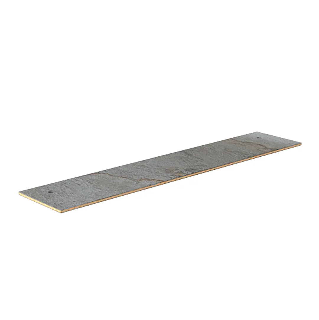 Steelite MGSCLSHG0201 71" Modular Classic Buffet Shelf, Grey Slate BHP Laminate, Bamboo Core Top, 14.5" Depth