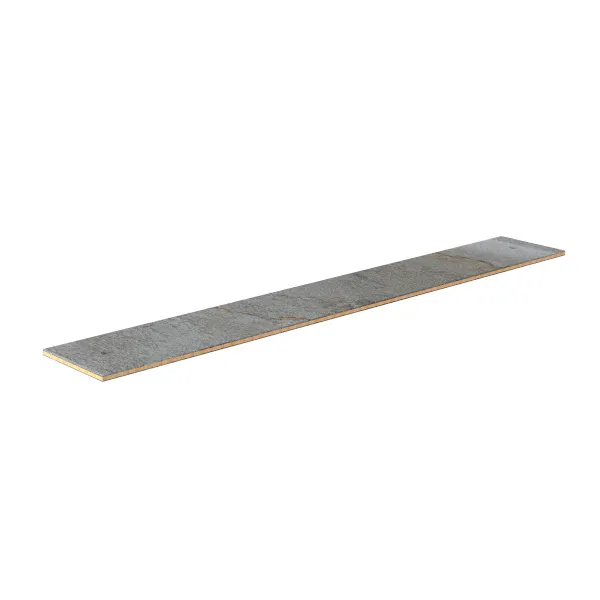 Steelite MGSCLSHG0501 Modular Classic Bar Shelf, 80" x 12", Grey Slate BHP Laminate, Bamboo Core Top