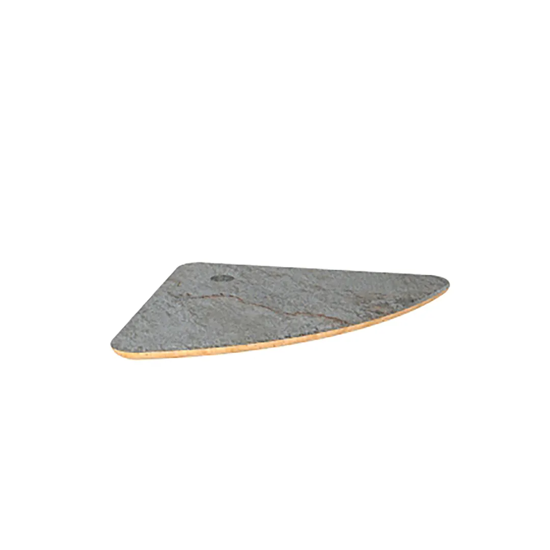 Steelite MGSCLSHG0701 14"x14" Triangle Buffet Shelf, Grey Slate BHP Laminate, Bamboo Core Top