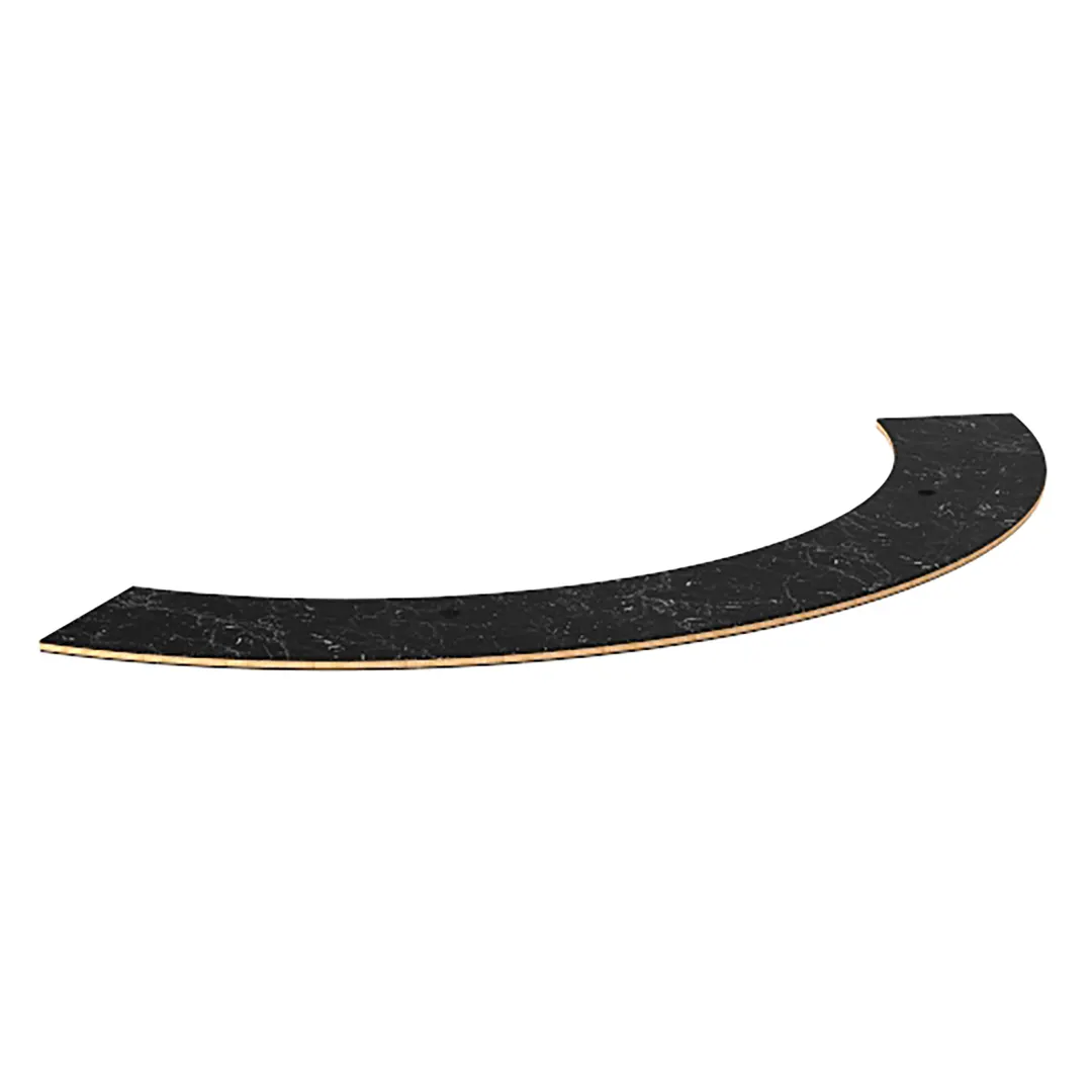 Steelite MGSCSVHB0101 76" Buffet Table, Half Round, Nero Marquina Marble BHP Laminate Top with Bamboo Core