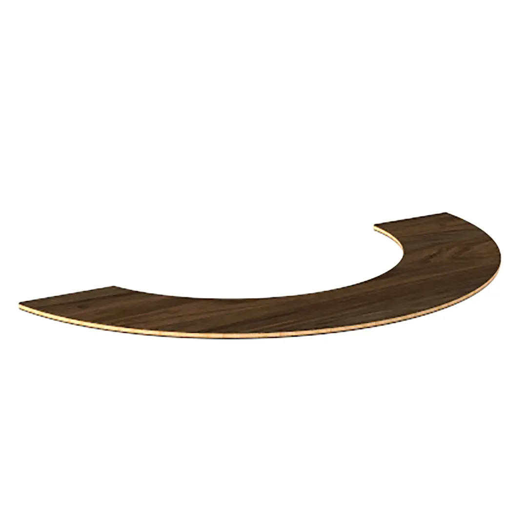 Steelite MGSCSVHW0201 53" x 26.5" Curved Buffet Table, Bengali Mango Wood BHP Laminate Top