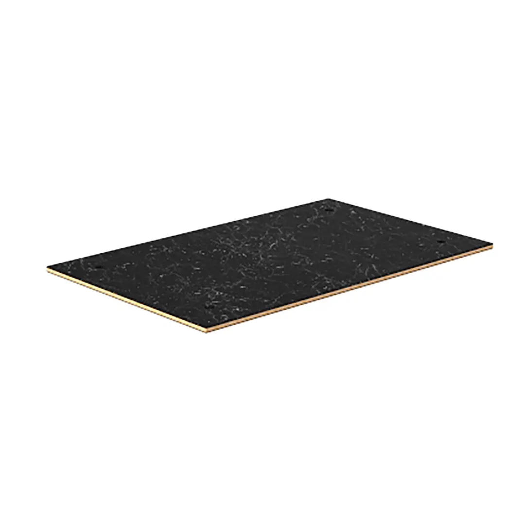 Steelite MGSCTPHB0201 Mogogo Buffet Table Top, 47" x 29.5", Nero Marquina Marble BHP Laminate, Bamboo Core