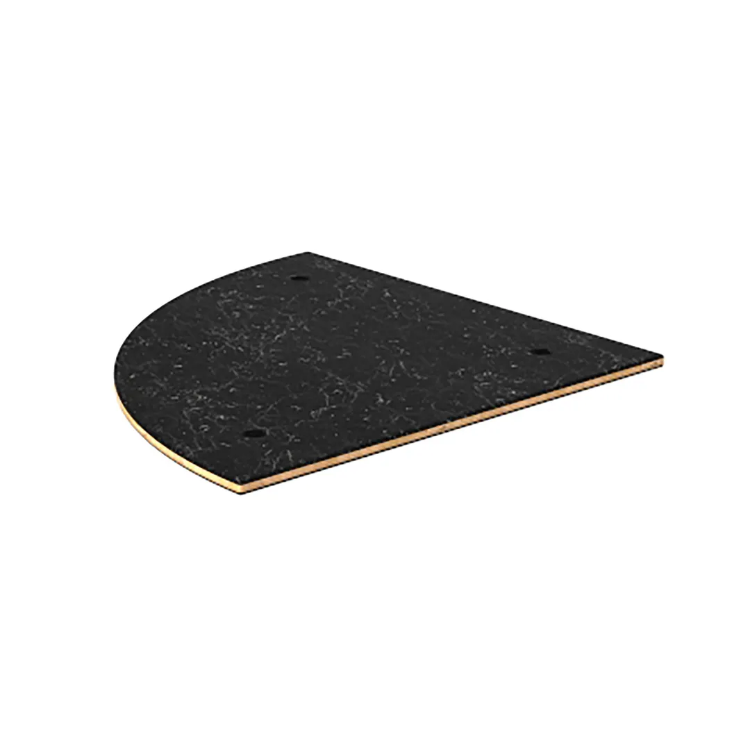Steelite MGSCTPHB0501 Mogogo Buffet Solutions Modular Classic Corner Panel, 29x29-3/4, Nero Marquina Marble BHP Laminate Top