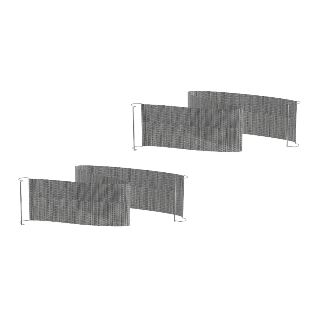 Steelite MGSQCOPV1001 Mogogo Buffet Solutions Modular Quick Cover, Curved, Silver Grey, Plastic, 2 per Set