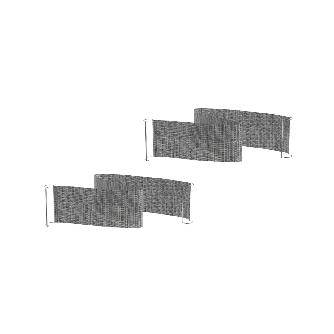 Steelite MGSQCOPV2501 Mogogo Buffet Solutions Modular Classic Corner Quick Cover, silver grey, plastic, 2 per set
