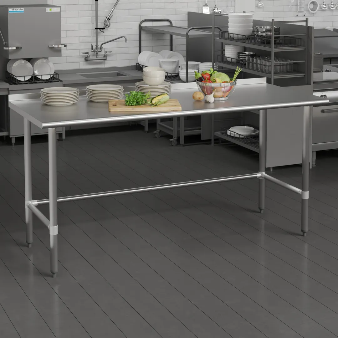 Flash Furniture NH-WT-3072-OG-B1-5-GG Steel Top Work Table