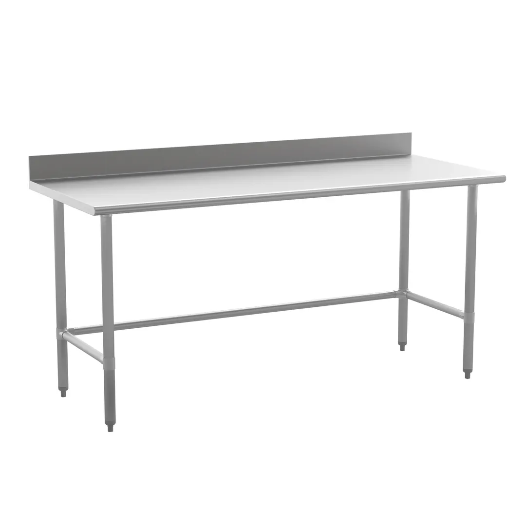 Flash Furniture NH-WT-3072-OG-B4-GG Steel Top Work Table