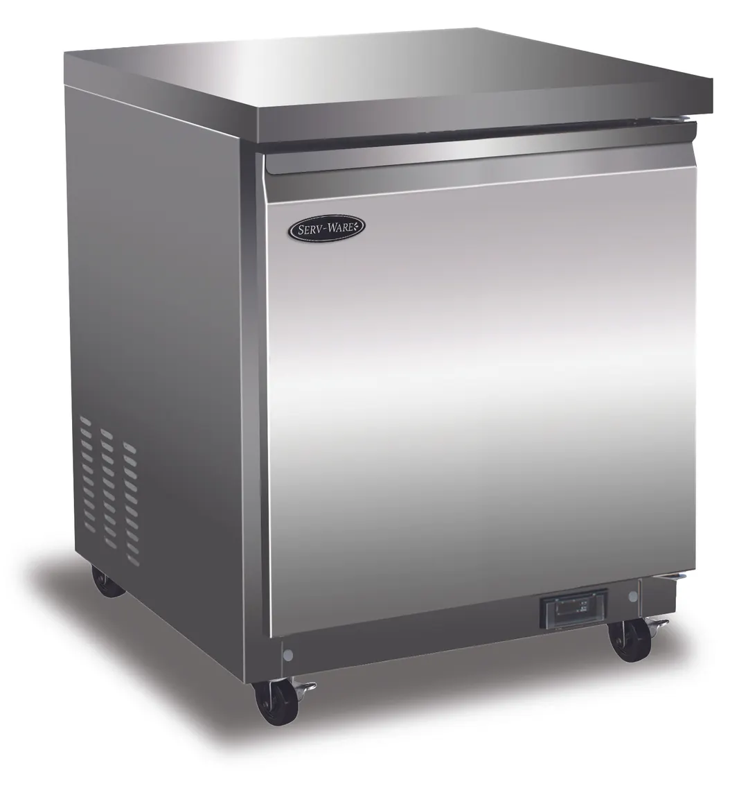 Serv-Ware UCF-27-HC-T 27" 3-Door Undercounter Freezer, Steel, 6.5 cu. ft., 115V, -10°F to 10°F